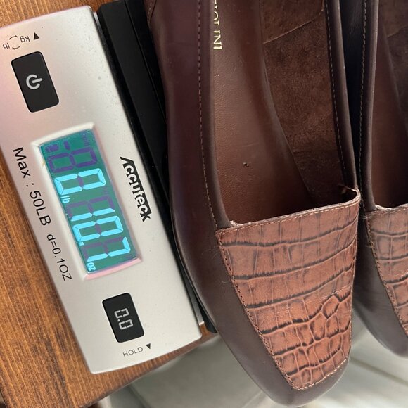 Enzo Angiolini Womens Brown Leather Crocodile Embossed Loafers Size 6.5 - Picture 7 of 7